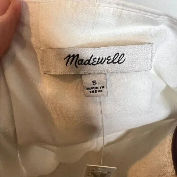 Madewell $110 V-Neck Mini Shirtdress in White Size S NP093 - Picture 6 of 8